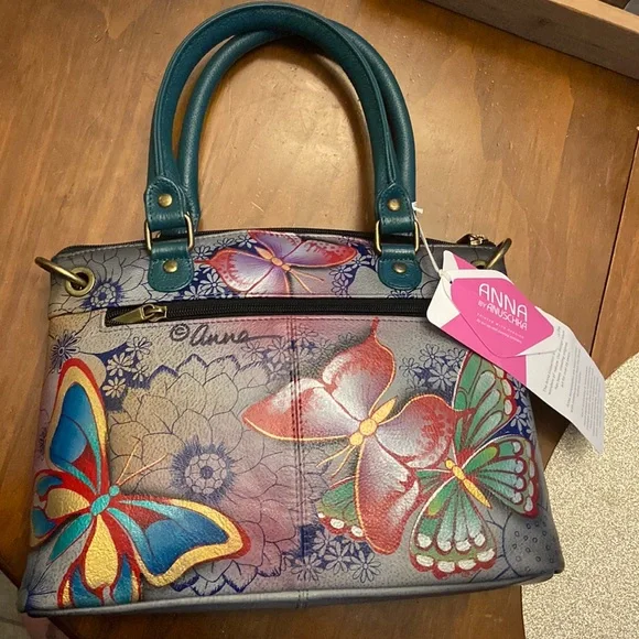 Anna By Anuschka Butterfly Handbag - Picture 1 of 3